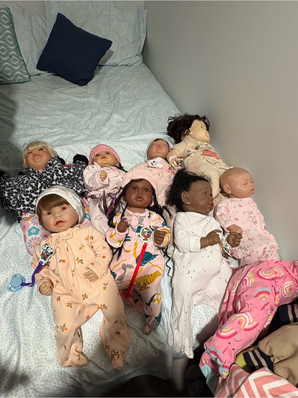 Assorted Baby Dolls Play Set - Pink & Cream Sleepwear